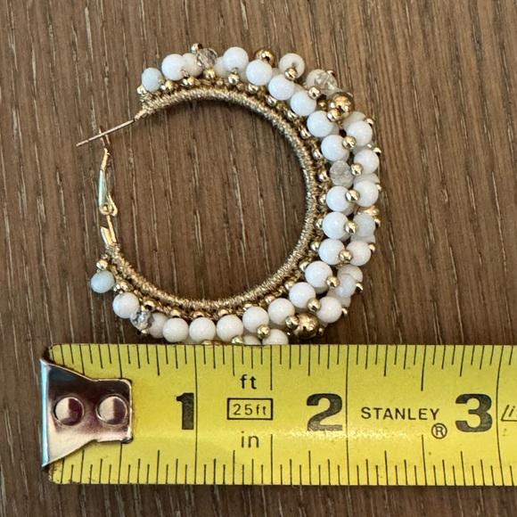 Lilly Pulitzer Beaded  Hoop Earrings w/Jewelry Bag - Picture 6 of 7